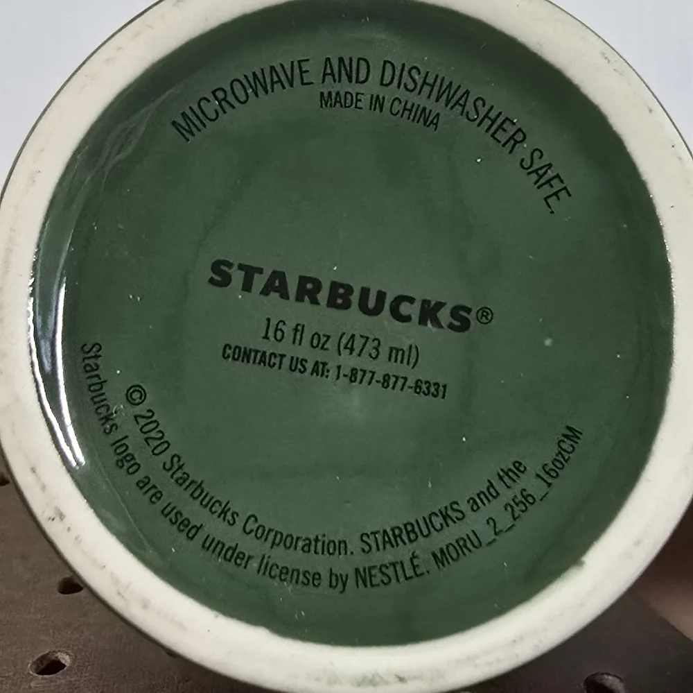 Starbucks 2020 Holiday Siren Logo Green Swirl Coffee Mug, 16 fl oz - Picture 4 of 5